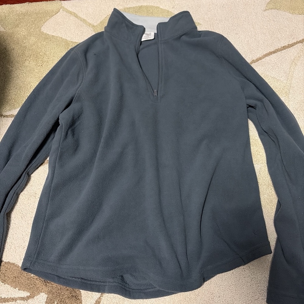 Danskin Now Boys Fleece Quarter Zip Pullover Gray M